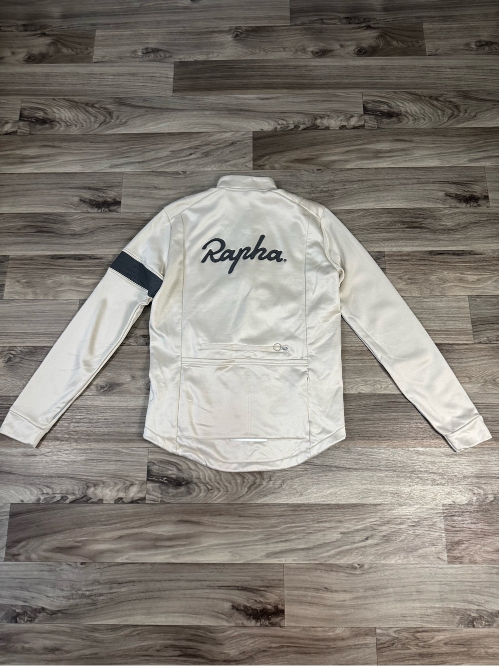 Rapha Men's Long Sleeve Classic Winter Cycling Jersey in Off White Size Large